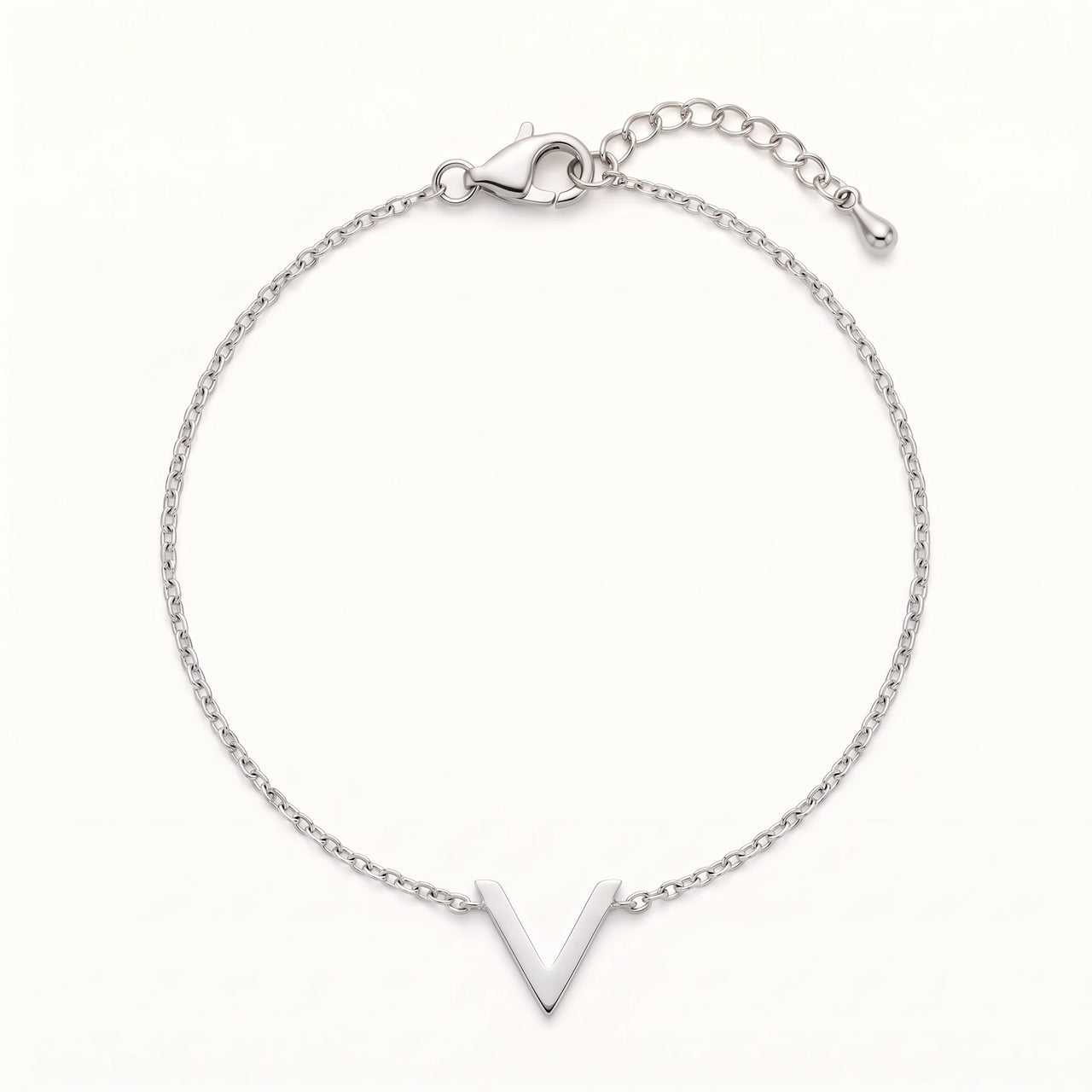 Little V Bracelet, silver bracelet | SKU: 9443177-white-gold