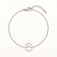 Thumbnail for Little Wave Bracelet, silver bracelet | SKU: 17429078-white-gold