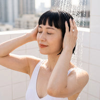 Thumbnail for Rose Gold Circle Ring worn in an outdoor shower | SKU: 101791-4.5-rose-gold