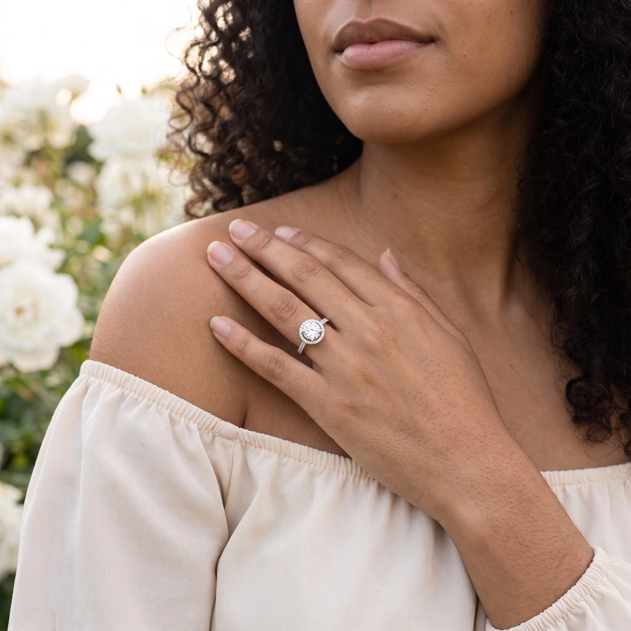 Silver Circle Ring, silver ring — worn gesture | SKU: 101791-4.5-silver