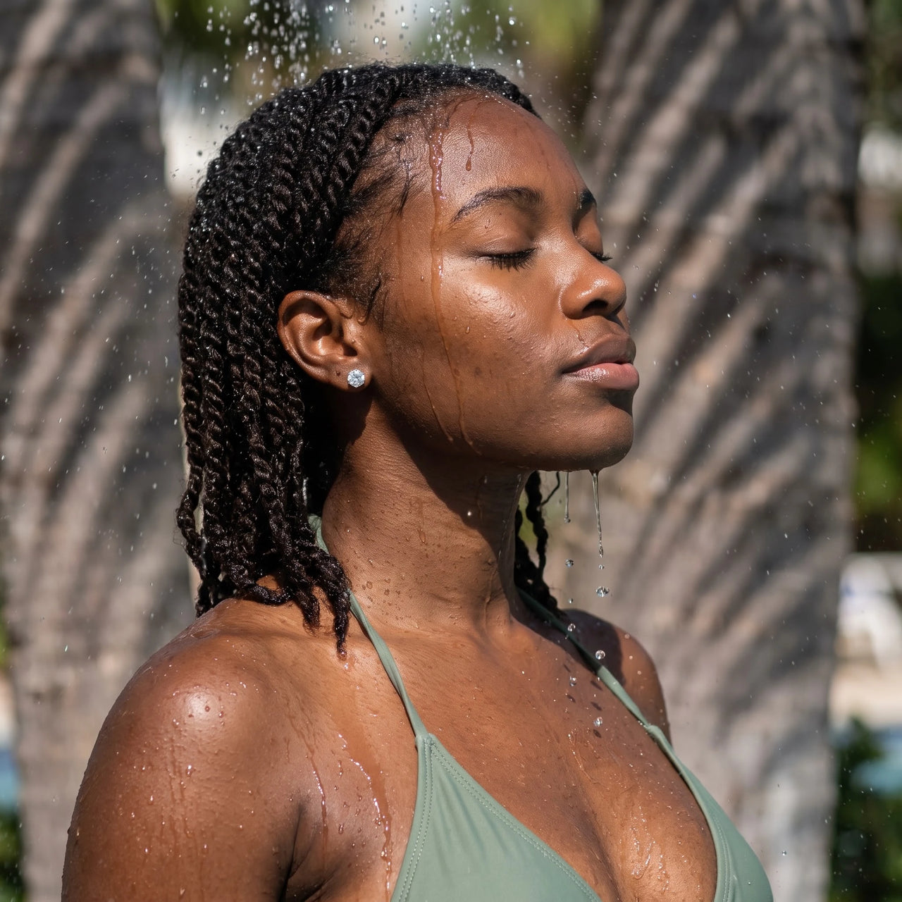 Silver Classic Earrings, silver earrings — outdoor shower | SKU: 5056659