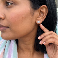 Thumbnail for Silver Classic Earrings, silver earrings — real size | SKU: 5056659