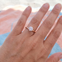 Thumbnail for Rose Gold Classic Ring worn, showing its real size | SKU: 33759698-4.5-rose-gold