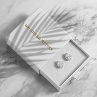 Thumbnail for Silver stud earrings with the Brother & Sisters gift box | SKU: 505174