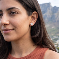 Thumbnail for Silver stud earrings worn on a summer trip | SKU: 30876249