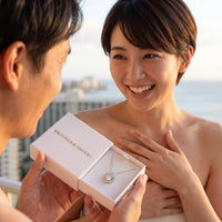 Thumbnail for He surprises her with the silver necklace in its gift box | SKU: 505744