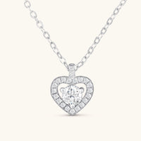 Thumbnail for Silver Heart Necklace, silver necklace | SKU: 505744