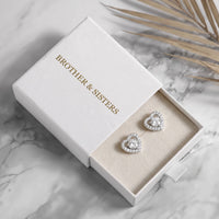 Thumbnail for Silver stud earrings with the Brother & Sisters gift box | SKU: 1953493