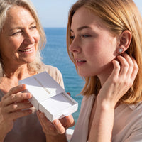 Thumbnail for Silver stud earrings offered as a gift by her mother | SKU: 1953493