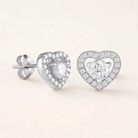 Thumbnail for Silver Hearts Earrings, silver stud earrings | SKU: 1953493