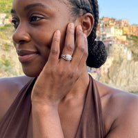 Thumbnail for Silver ring worn on a summer trip | SKU: 497080-4.5-silver