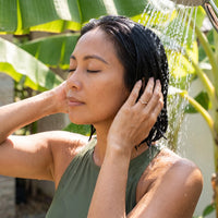 Thumbnail for Rose Gold Minimalist Ring worn in an outdoor shower | SKU: 10645547-4.5-rose-gold