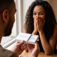Thumbnail for Marriage proposal with the silver ring in its gift box | SKU: 10645547-4.5-silver