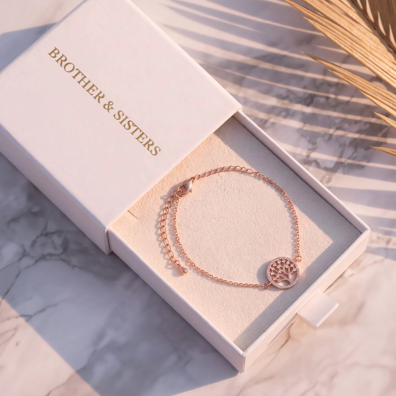 Tree of life bracelet — in the gift box, rose gold | SKU: 18963309-rose-gold