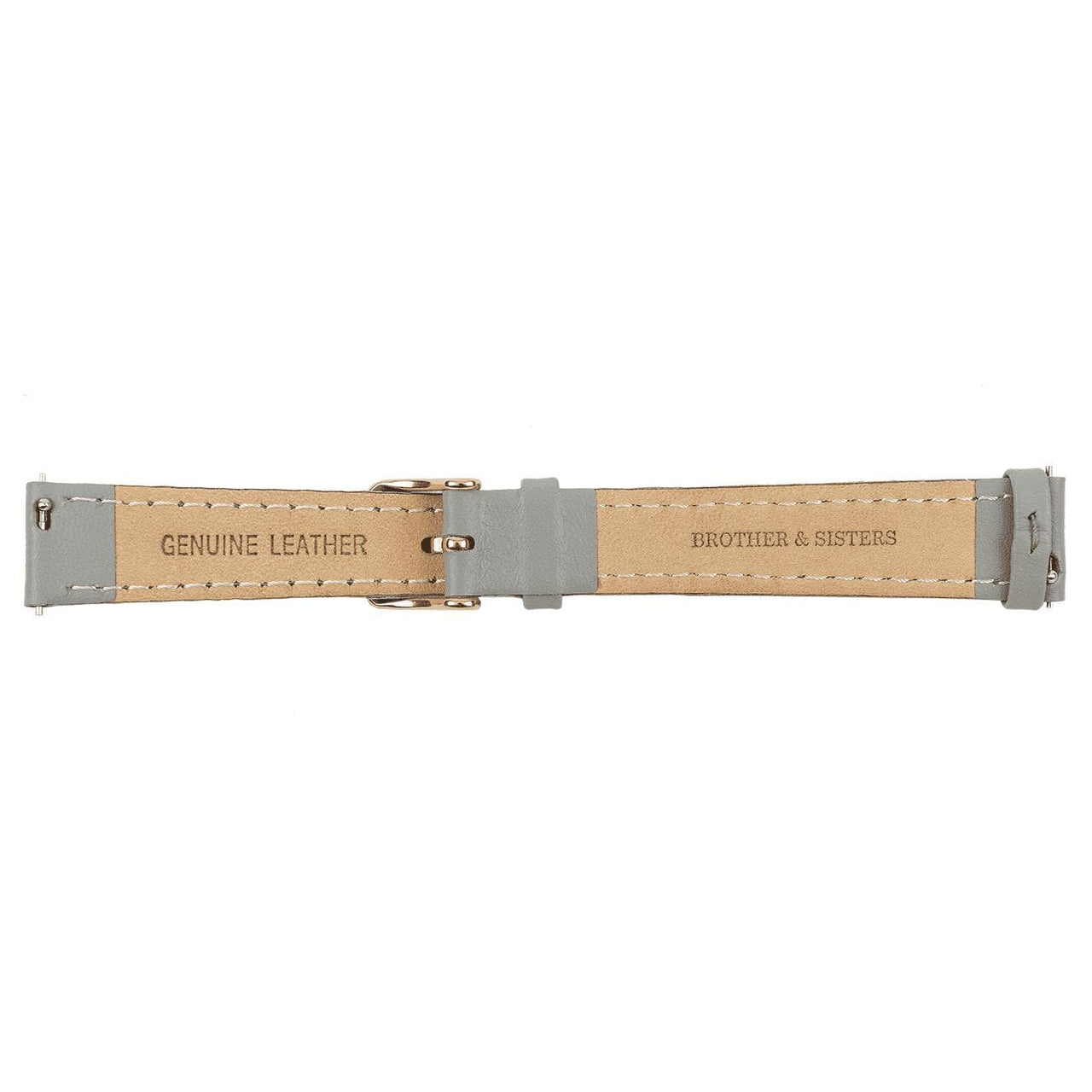 Grey Leather Strap & Rose Gold Buckle - Brother & Sisters